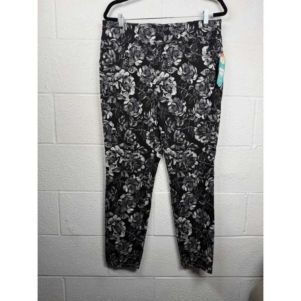 The Pioneer Woman Millennium Pants Womens L 12-14 Black Floral Stretch NWT